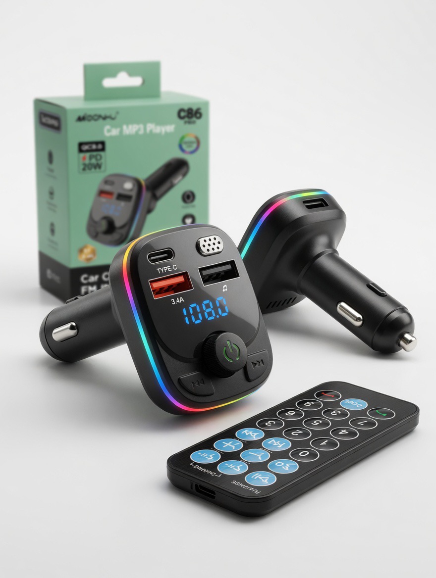 شارژر فندکی و mp3 player